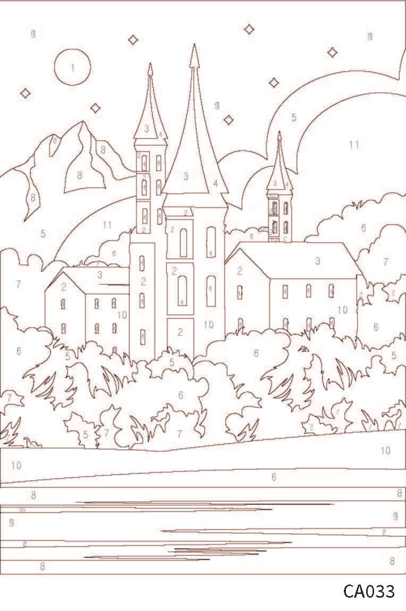 Castle Paint-by-Number Framed Mini Kit by Artist's Loft®